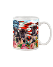 Load image into Gallery viewer, American Flag Sky Flower German Shepherd Gift For Dog Lovers Mug
