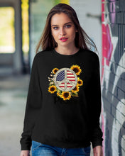 Load image into Gallery viewer, Peace Sign Sunflower Birthday Gift For Girls Sweatshirt
