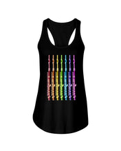 Load image into Gallery viewer, Seven Flute Rainbow Design Gift For Flute Lovers Ladies Flowy Tank
