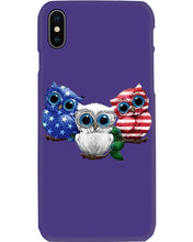 Load image into Gallery viewer, Lovely Phone Case Three Owl With US Flag Gift For Owl Lovers Phone case
