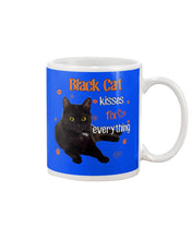 Load image into Gallery viewer, Black Cat Kisses Fix Everything Gift For Cat Lovers Mug
