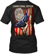 Load image into Gallery viewer, Correctional Officer America Flag  Special Custom Design Guys Tee
