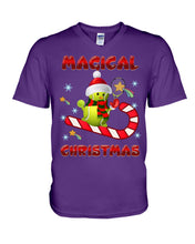 Load image into Gallery viewer, Tennis Players Magical Christmas Snowman Gift For Women Guys V-Neck
