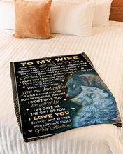 Load image into Gallery viewer, Your Everything Give Me Butterflies Wild Wolf Husband Gift For Wife Fleece Blanket
