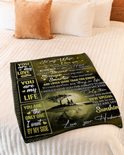 Load image into Gallery viewer, Proposal Full Moon Believe Deep In Your Heart Husband Gift For Wife Fleece Blanket
