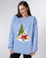 Load image into Gallery viewer, Funny Golden Retrievers Sleep In Red Boots Gift For Dog Lovers Sweatshirt
