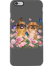 Load image into Gallery viewer, Pekingese With Peonies Gift For Dog Lovers Phone case
