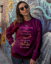 Load image into Gallery viewer, Birthday Gift For November Girl I'm Smarter Than You Think Sweatshirt
