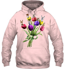 Load image into Gallery viewer, Vintage Funny Donkey With Tulip Trending For Donkey Lovers Hoodie
