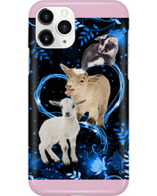 Load image into Gallery viewer, Lovely Phone Case Twinkling Blue Heart Gift For Goat Lovers Phone case
