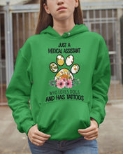 Load image into Gallery viewer, Medical Assistant Loves Dogs And Has Tattoos Gift For Dog Lovers Hoodie
