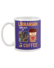 Load image into Gallery viewer, Librarian Powered By Coffee  Custom Design For Book Lovers Mug
