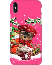 Load image into Gallery viewer, Yorkshire Terrier Loves Drinking Hot Latte Gift For Dog Lovers Phone case
