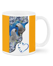 Load image into Gallery viewer, Magical Gray Couple African Parrot Gift For Bird Lovers Mug

