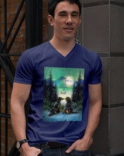 Load image into Gallery viewer, Dachshund Gift For Dog Lovers Snowy Night Together Guys V-Neck
