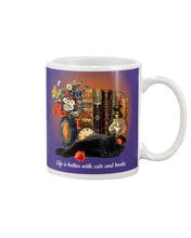 Load image into Gallery viewer, Black Cat Life Is Better With Books Gift For Cat Lovers Mug
