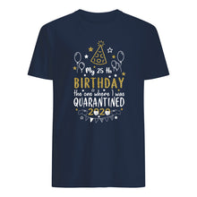 Load image into Gallery viewer, Vintage Funny My 45th Birthday The One Where I Was Quarantined Guys Tee
