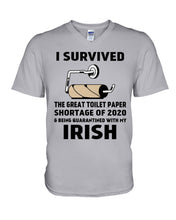 Load image into Gallery viewer, Toilet Paper Shortage Of 2020 Being Quarantined With My   Irish  Personalized Nation Guys V-Neck
