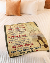 Load image into Gallery viewer, You Either Win Or Learn Shadow Of Mom And A Boy Mama Gift For Son Fleece Blanket
