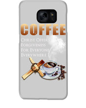 Load image into Gallery viewer, Coffee Christ Offers Forgiveness For Everyone Everywhere Phone case
