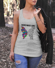 Load image into Gallery viewer, Birthday Gift For November Girl They Whispered To Her You Cannot Withstand The Storm Ladies Flowy Tank
