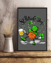 Load image into Gallery viewer, Basketball Saint Patrick's Day Gift For Basketball Lovers Vertical Poster
