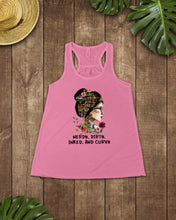 Load image into Gallery viewer, Nerdy Dirty Inked And Curvy Funny Gift For Friends Ladies Flowy Tank
