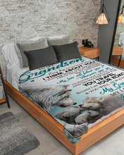 Load image into Gallery viewer, Best Gift For Grandson You Will Always Be My Grandson Sherpa Blanket

