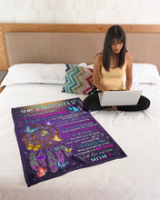 Load image into Gallery viewer, Dreamcatcher With Purple Feather Mom Gift For Daughter Believe In Yourself Fleece Blanket
