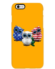 Load image into Gallery viewer, Lovely Phone Case Three Owl With US Flag Gift For Owl Lovers Phone case
