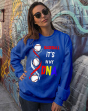 Load image into Gallery viewer, Baseball Be My DNA Gift For Sport Lovers Sweatshirt
