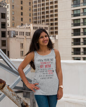 Load image into Gallery viewer, I Know You're Not Technically My Mom But Your Love Keep Me From Prison Ladies Flowy Tank
