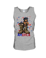 Load image into Gallery viewer, Rottweiler Shoes Armerican Army Gift For Dog Lovers Unisex Tank Top
