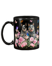 Load image into Gallery viewer, Australian Cattle Dog Butterflies Peony Gift For Dog Lovers Mug
