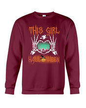 Load image into Gallery viewer, This Girl Loves Halloween Gift For Girls Sweatshirt

