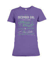 Load image into Gallery viewer, December Girl I Have Three Sides Birthday Gift For Women Ladies Tee
