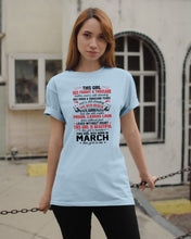 Load image into Gallery viewer, This Girl Has Fought A Thousand This Girl Was Born In March Guys Tee
