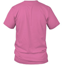 Load image into Gallery viewer, Apparently We're Trouble Pink Flamingo Quilting Together Guys Tee
