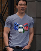 Load image into Gallery viewer, Lovely Phone Case Three Owl With US Flag Gift For Owl Lovers Guys V-Neck
