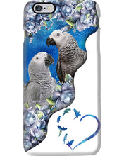 Load image into Gallery viewer, Magical Gray Couple African Parrot Gift For Bird Lovers Phone case
