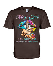 Load image into Gallery viewer, May Girl I Am Who I Am Trending For Birthday Gift Guys V-Neck
