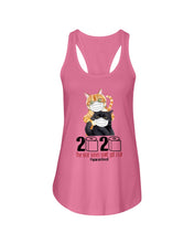 Load image into Gallery viewer, 2020 The Year When Shit Got Real Trending For Cat Lovers Ladies Flowy Tank
