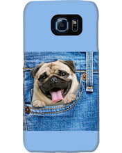 Load image into Gallery viewer, baby Pug In Denim Pocket Gift For Dog Lovers Phone case
