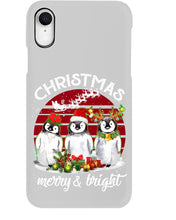 Load image into Gallery viewer, Penguin Christmas Merry And Bright Gift For Penguin Lovers Phone case
