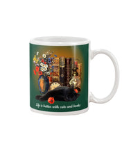 Load image into Gallery viewer, Black Cat Life Is Better With Books Gift For Cat Lovers Mug
