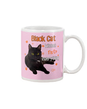 Load image into Gallery viewer, Black Cat Kisses Fix Everything Gift For Cat Lovers Mug
