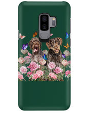 Load image into Gallery viewer, German Wirehaired Pointer With Peonies Gift For Dog Lovers Phone case
