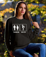 Load image into Gallery viewer, Vintage Funny Problem And Solved Gift For Saxophone Musicians Sweatshirt
