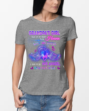 Load image into Gallery viewer, Wings Gift For Angel Grandpa Half Of My Heart Is In Heaven Ladies Tee
