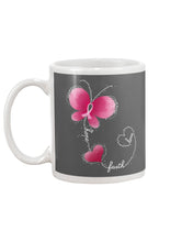 Load image into Gallery viewer, Butterfly Faith Breast Cancer Awareness Meaningful Gift Mug
